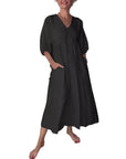 V-Neck Ruffle Sleeve Dress
