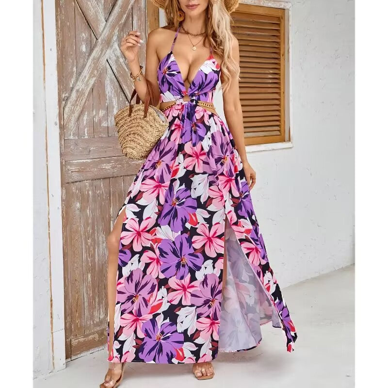 Boho Spaghetti Strap Maxi Dress