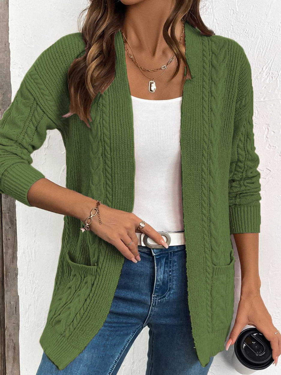 Women's Knitted Long Buttons Cardigan