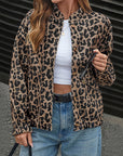 Retro Brown Leopard Print Long Coat