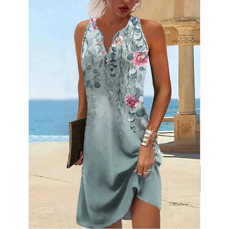 Women's Floral Print Long Dress