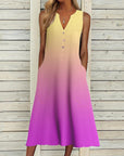 Carefree Stripes V-Neck Dress