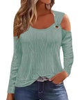 Stylish Button Detail Long Sleeve Top