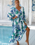 Wildflower Print Wrap Dress with Flowing Fit
