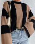 Women's Round Neck Long Sleeve Knitted Sweater