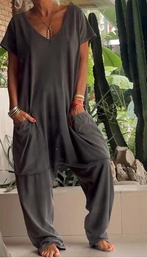 Soft Cotton V-Neck Dress