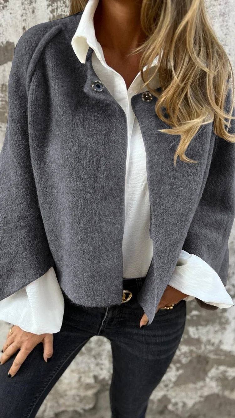 Neutral Draped Knit Top