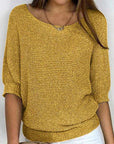 Relaxed Ribbed Knit Lounge Top