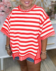 Soft Everyday Stripe Top – Flattering Fit for Casual Office Days and Relaxed Weekend Outfits