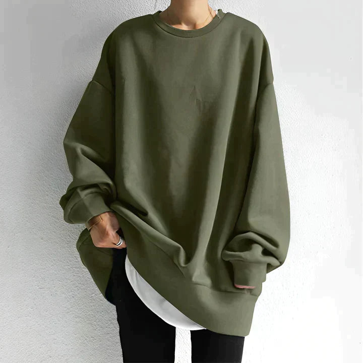 Oversized Round Neck Sweatshirt for Women