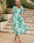 Chic V-Neck Floral Summer Dress