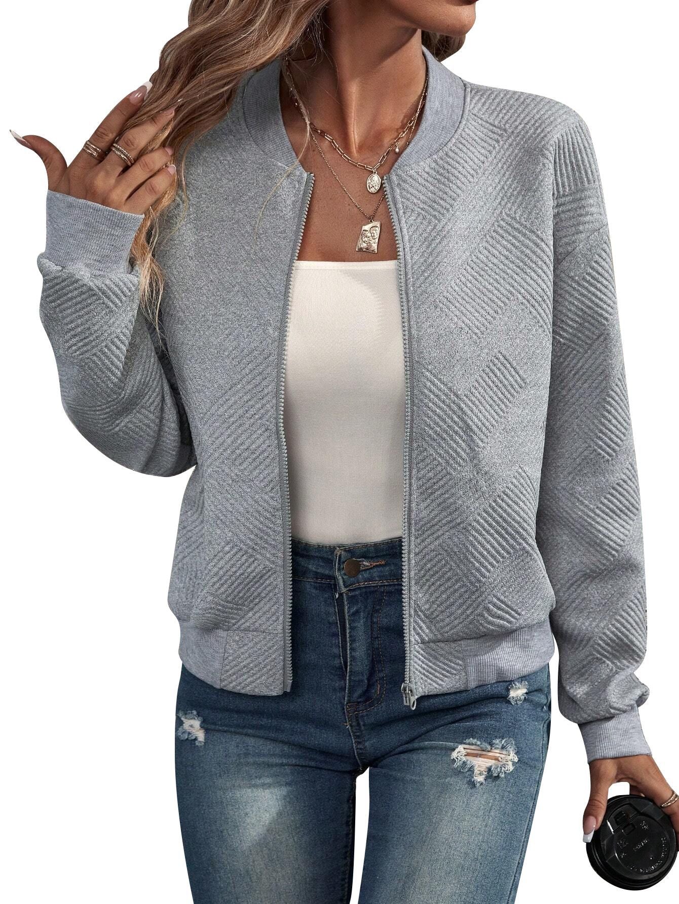 Trendy Solid Color Women’s Casual Jacket