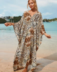 Elegant Lounge Dress in Luxe Snake Design