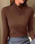Elegant Turtleneck Fit Slim Casual Knit Top