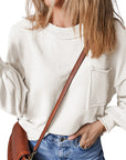 Women's Long Sleeve Round Neck Knitted Sweater