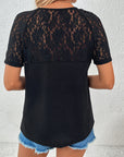 Hollow Out Lace Summer T-Shirt Women