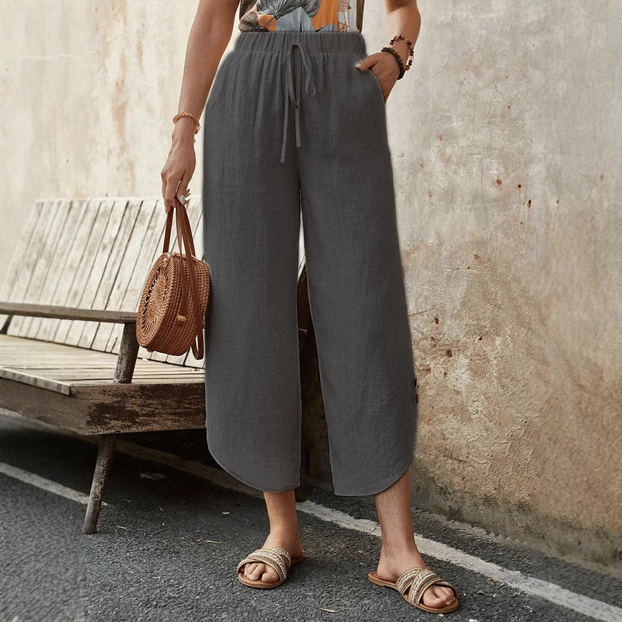 Casual Cotton Drawstring Pants