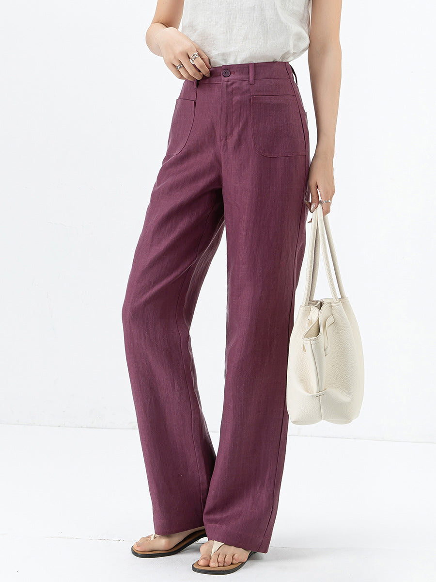 Women’s Ice Silk Straight Leg Trousers