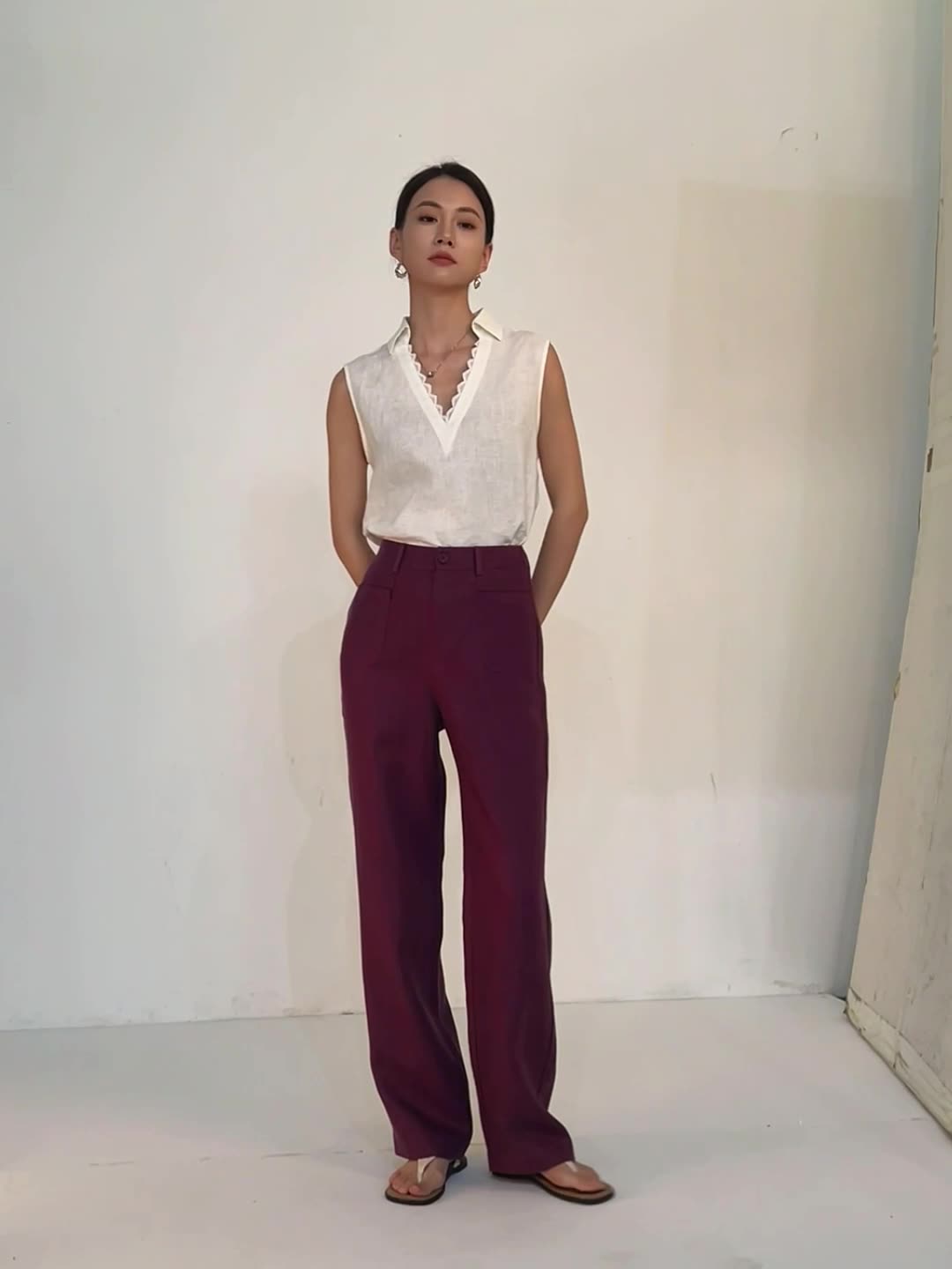 Women’s Ice Silk Straight Leg Trousers