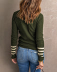 Women's Striped Long Sleeve Knitted Sweater