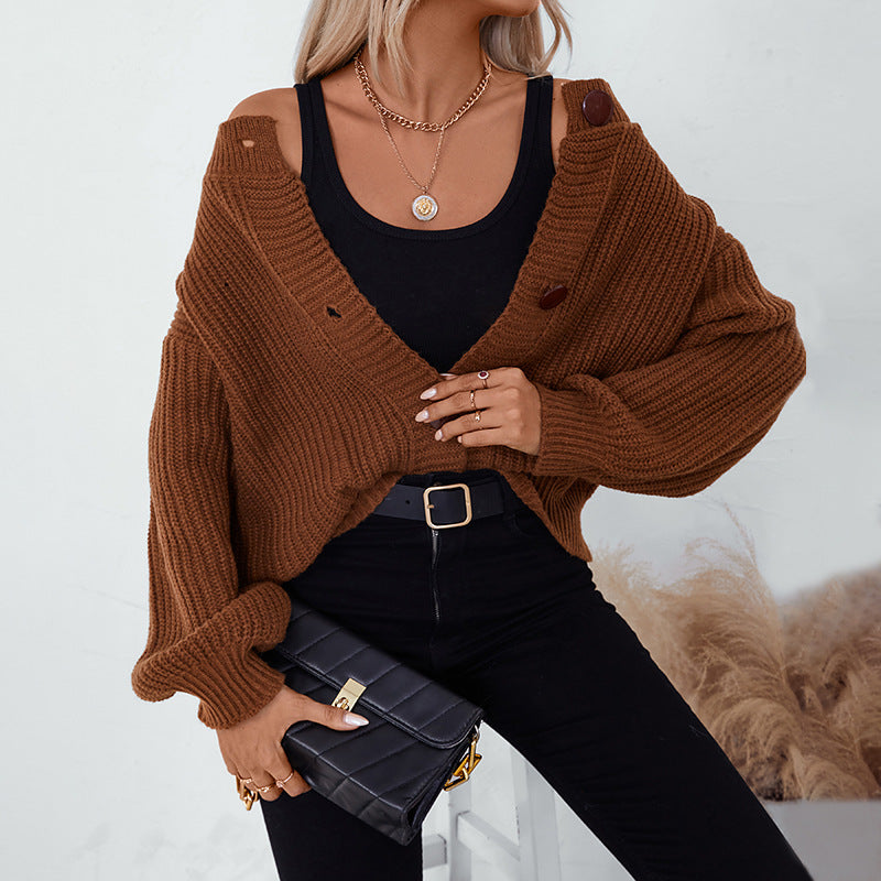 Women's Button-Down Knitted Cardigan