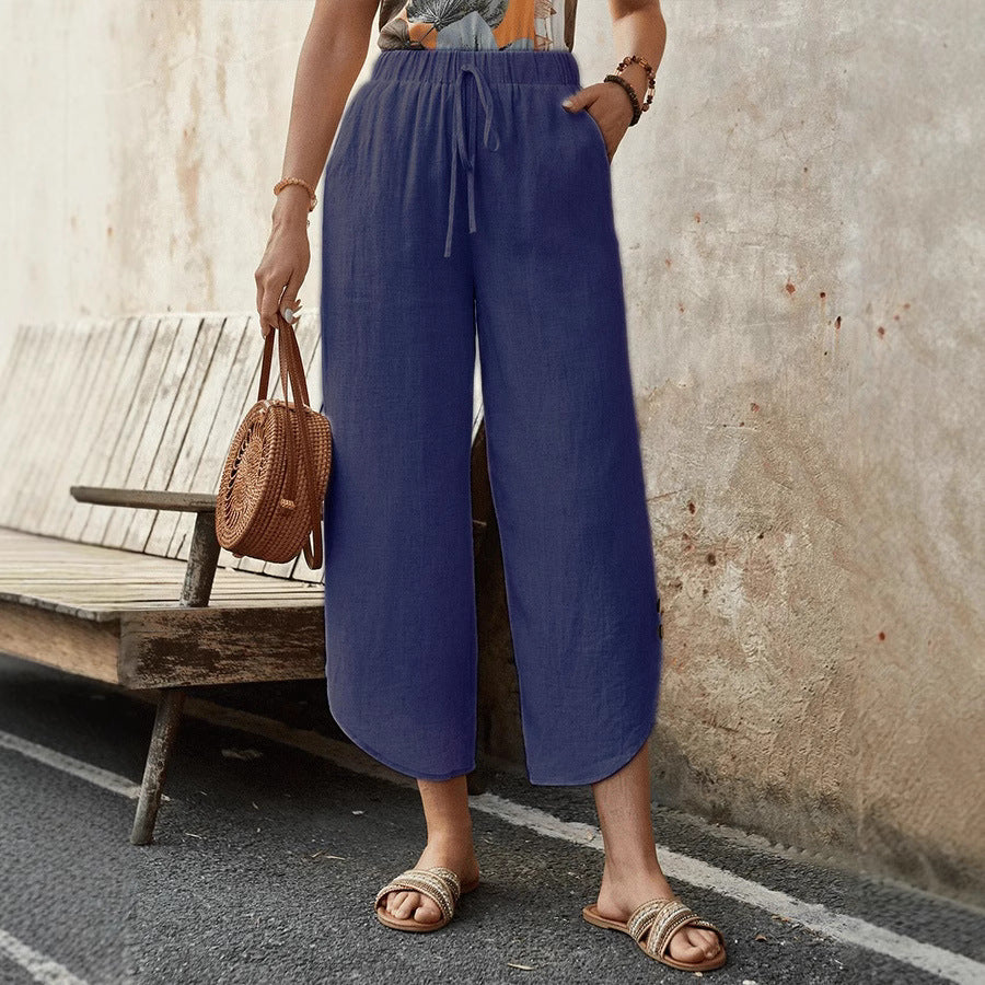 Casual Cotton Drawstring Pants