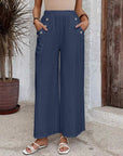 Elastic Waist Loose Casual Trousers