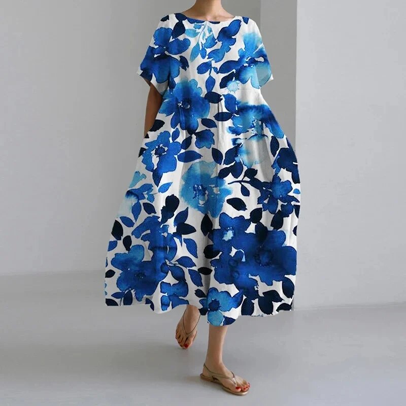 Retro Big Swing Loose Maxi Dress