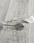 Delicate Silver Dandelion Drop Earrings