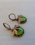 Antique Gold Dragonfly Earrings