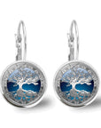 Dainty Silver Tree Stud Earrings