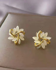 Sonja Luxe White Opal Earrings