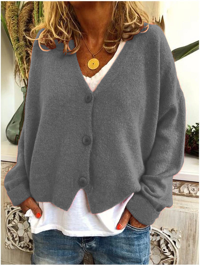 Comfortable Relaxed Fit Knit Cardigan