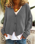 Comfortable Relaxed Fit Knit Cardigan