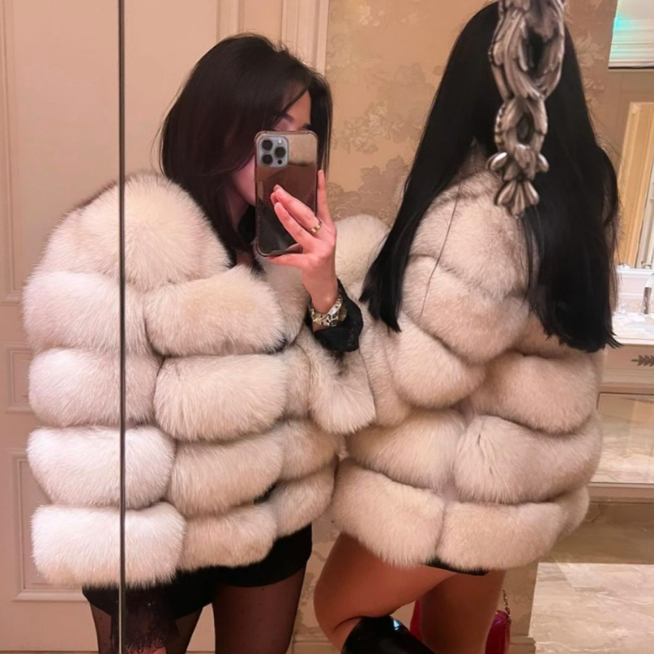 Luxury Long Sleeve Fur Jacket