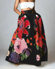Women's Floral Stylish Print High-Waisted Skirt