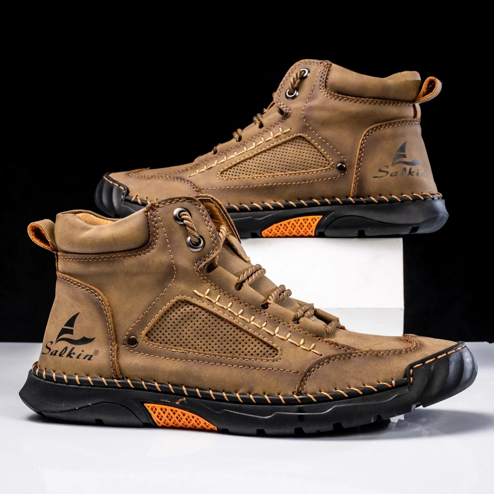Casual Leather High Top Shoes