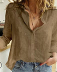 Oversized Blouse with Button Closure