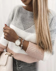 Modern Knit Sweater with Cut-Outs