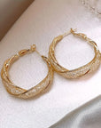 Vintage Gold Rhinestone Earrings