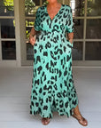 Leopard Print Stylish Maxi Dress