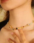 Chic Gem Necklace with Radiant Shine