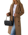 Elegant Double-Breasted Wool Coat