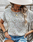 Floral Pattern Loose Blouse
