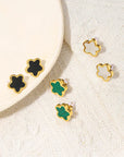 Shell Inlay Stainless Steel Earrings