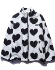 Lightweight Heart Pattern Coat Women