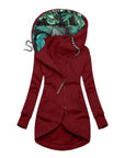 Casual Palm Print Rain Jacket