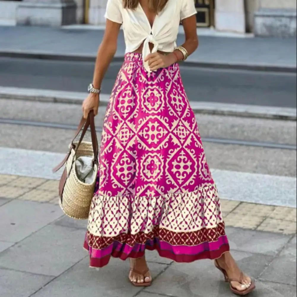 High-Waisted Summer Skirt for Women