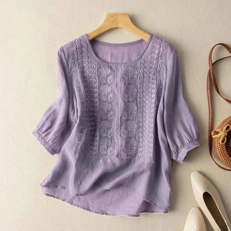 Graceful Embroidered Blouse Design