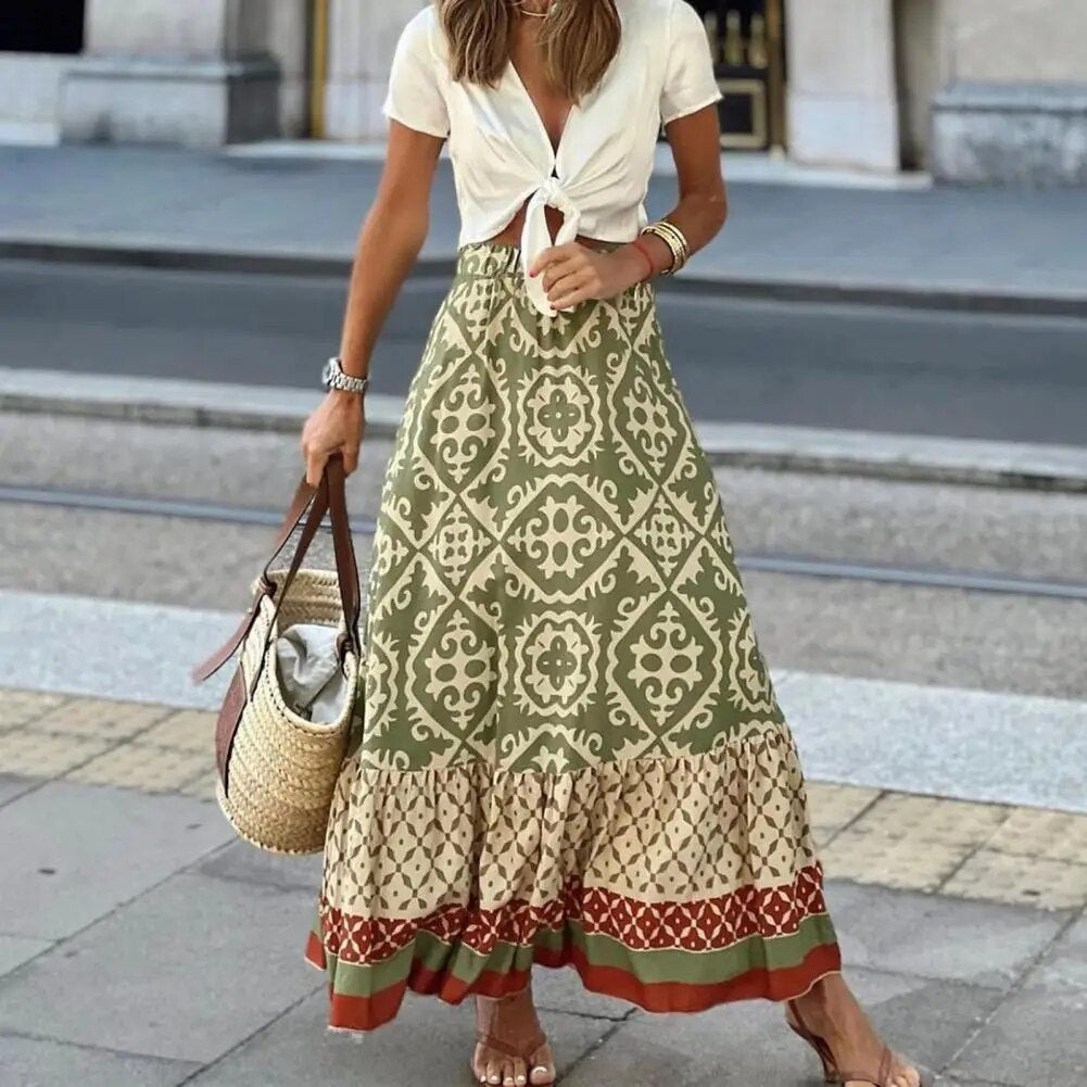 High-Waisted Summer Skirt for Women